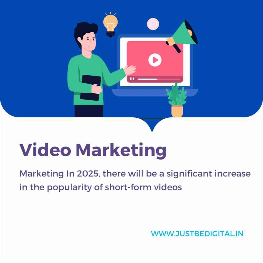 Video Marketing In 2025, there will be a significant increase in the popularity of short-form videos.